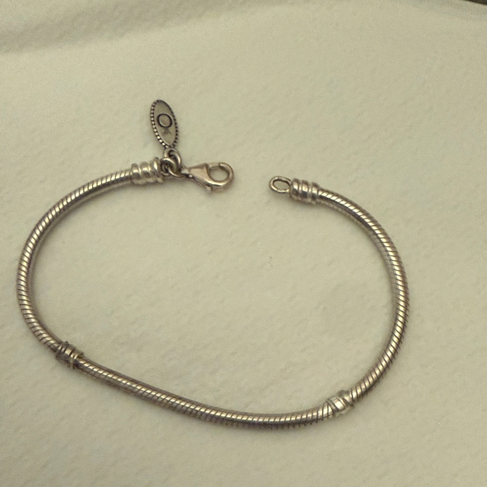 Pandora Silver Snake Chain Bracelet - Silver